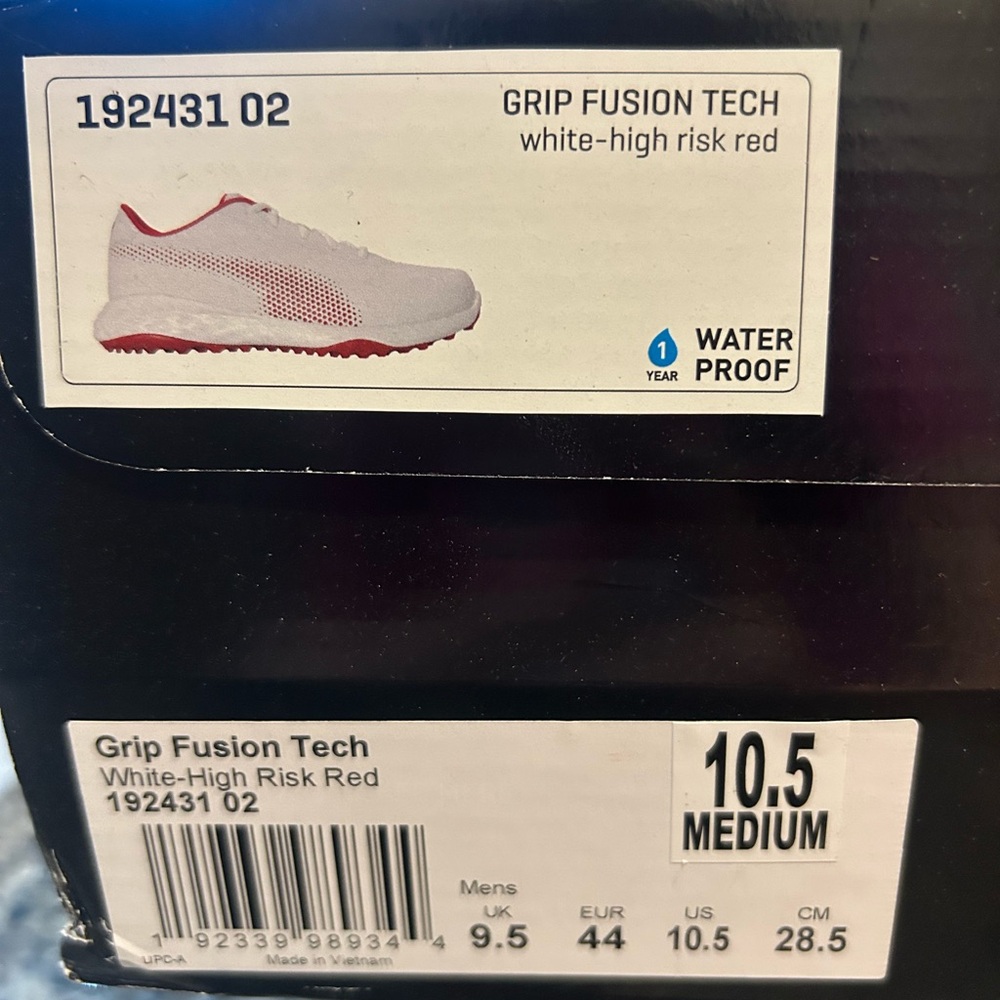 Puma Grip Fusion Tech Sneakers - White and Red